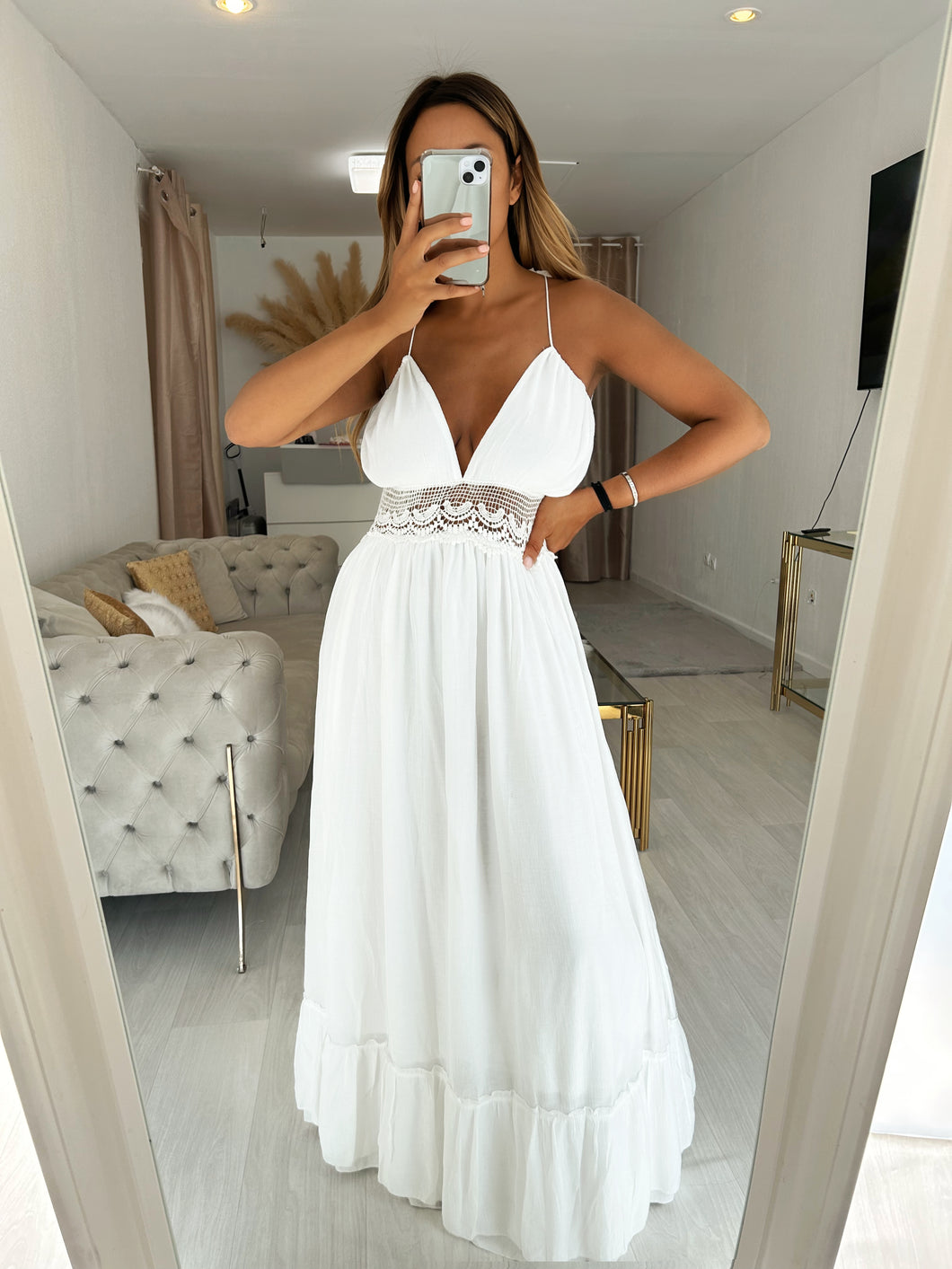 Robe longue bianca