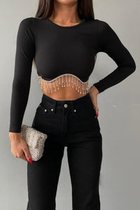 Haut croptop strass