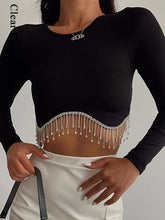 Charger l&#39;image dans la galerie, Haut croptop strass
